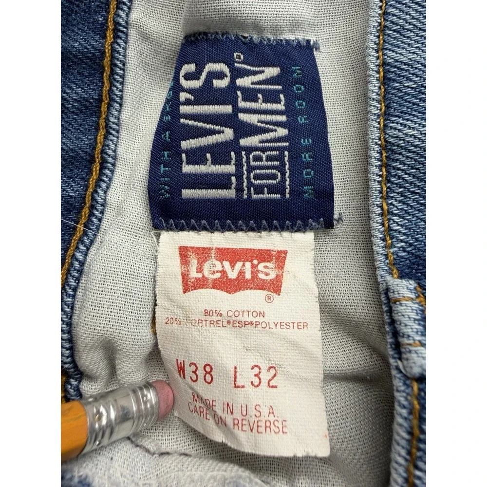 Vintage Levi's 541 Jeans Mens 36X32 Skosh More Room USA Made‎ 1988 Blue Tab